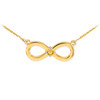 14K Gold Infinity CZ Birthstone Necklace