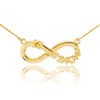 14K Gold Infinity #1MOM CZ Birthstone Necklace