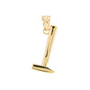 Polished Gold Sledgehammer Pendant Necklace