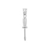 Polished White Gold Screwdriver Pendant Necklace