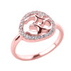 Rose Gold Diamonds Studded Om/Ohm Ring