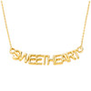 14K Yellow Gold  "SWEETHEART" Pendant Necklace