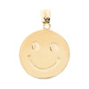 Yellow Gold Smiley Face Disc Pendant