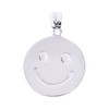 White Gold Smiley Face Disc Pendant