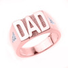 Solid Rose Gold Diamond "DAD" Men's Ring
