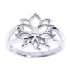 Sterling Silver Lotus Blossom Flower Ladies Ring