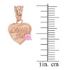 Rose Gold 'Little Sis' Birthstone CZ Heart Charm Necklace