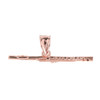 Rose Gold 3D Flute Pendant Necklace