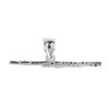 Sterling Silver Flute Pendant Necklace