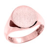 Rose Gold Oval Engravable Men's Signet Ring