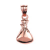 Rose Gold Baby Sleep Sack Charm Pendant Necklace