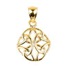 Yellow Gold Celtic Trinity Knot Charm Pendant