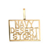 Gold NAVY DESERT STORM Pendant Necklace