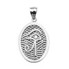 Sterling Silver Eye of Horus Engravable Oval Pendant Necklace