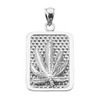 Sterling Silver Marijuana Cannabis Leaf Engravable Pendant Necklace