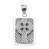 Sterling Silver Celtic Knot Cross Engravable Pendant Necklace