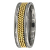 14k Two-Tone Gold Hand Braided Wedding Band