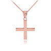 Rose Gold Greek Cross Charm Necklace