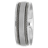 14k White Gold Wedding Band Hand-Braided