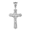 White Gold Holy Trinity Crucifix Pendant Midsize