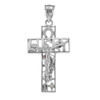 Sterling Silver LUCKY Crucifix CZ Pendant