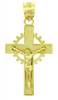 Yellow Gold Crucifix Pendant - The Crown Crucifix