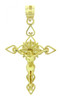 Yellow Gold Crucifix Pendant - The Good Shepherd Crucifix