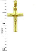 Yellow Gold Crucifix Pendant - The Line Crucifix