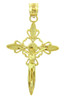 Yellow Gold Crucifix Pendant - The Sacred Trinity Crucifix