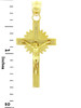 Yellow Gold Crucifix Pendant - The Star Crucifix