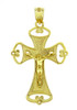 Yellow Gold Crucifix Pendant - The Trinity Crucifix