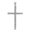 White Gold Diamond Cross Pendant Necklace