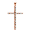 Rose Gold Cubic Zirconia Cross Pendant Necklace