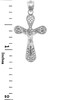 White Gold Crucifix Pendant - The Eternity Crucifix