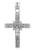 White Gold Crucifix Pendant - The Laurel Crucifix