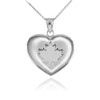 Solid 925 Sterling Silver Maple Leaf Heart Pendant Necklace