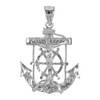 925 Sterling Silver Mariner Crucifix Cross Anchor Pendant