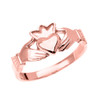 Rose Gold Dainty Ladies Claddagh Ring