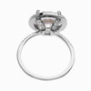 Dainty Engagement and Proposal Diamond White Gold Ring with CZ Center-stone (Micro Pave Setting)