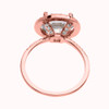 6.75 Total Carat Weight Dainty Engagement and Proposal CZ Solitaire Rose Gold Ring (Micro Pave Setting)