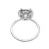 4 Carat Total Weight Cushion Shape Halo CZ (cubic zirconia) Solitaire Dainty Engagement and Proposal White Gold Ring (Micro Pave Setting)