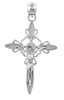 Sterling Silver Crucifix Pendant Necklace- The Sacred Trinity Crucifix