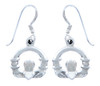 925 Sterling Silver Claddagh French Wire Earring