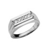 0.25 Carat Diamond White Gold Men's Ring