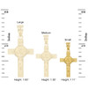 Yellow Gold St. Benedict Crucifix Pendant Necklace (1.10")
