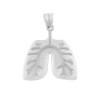 Sterling Silver Human Lungs  Anatomy Pendant Necklace