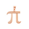 Rose Gold Pi Symbol Math Pendant Necklace