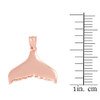 Rose Gold Whale Tail Pendant Necklace