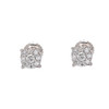 White Gold Halo Diamond Stud Earrings (5 mm)