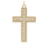Yellow Gold Cross Diamond Pendant Necklace